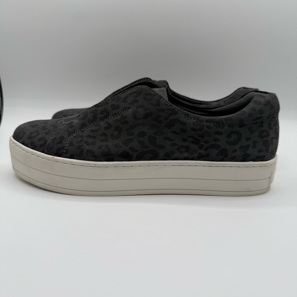 J/Slides Heidi Platform Slip On Sneakers Leather Leopard Print Women 9.5M - Picture 4 of 15